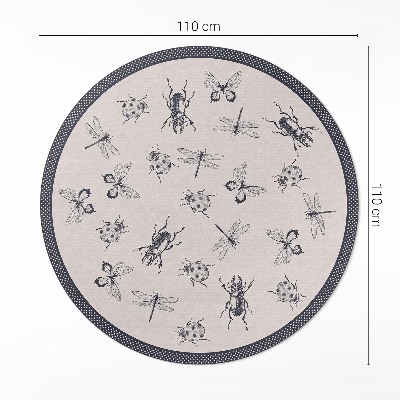 Tapis vinyle Insectes bohèmes sur fond clair