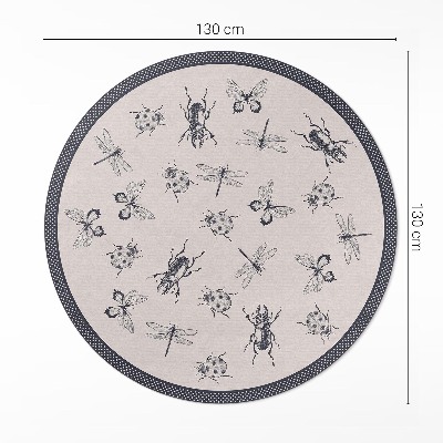 Tapis vinyle Insectes bohèmes sur fond clair