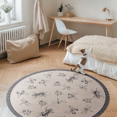 Tapis vinyle Insectes bohèmes sur fond clair