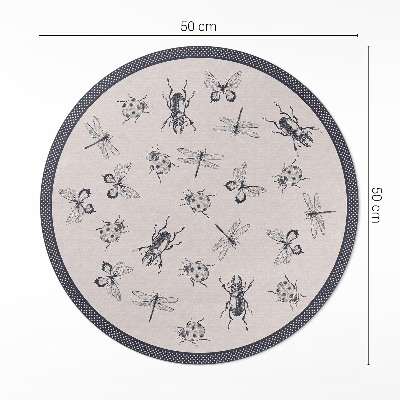 Tapis vinyle Insectes bohèmes sur fond clair