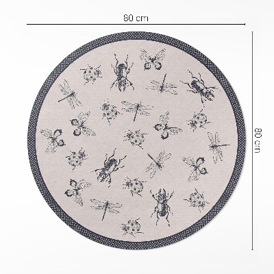 Tapis vinyle Insectes bohèmes sur fond clair
