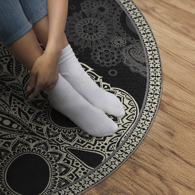 Tapis rond en vinyle Crâne décoratif