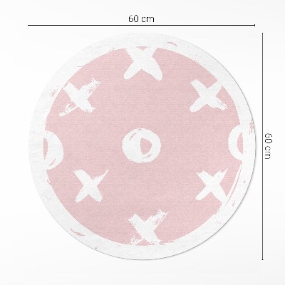 Tapis vinyle Tic-Tac-Toe sur fond pastel