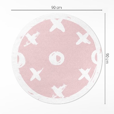 Tapis vinyle Tic-Tac-Toe sur fond pastel