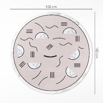 Tapis rond en vinyle Formes abstraites de style bohème