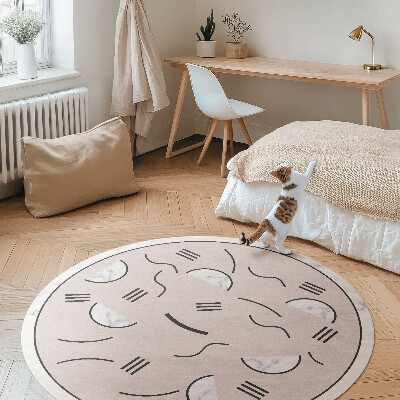 Tapis rond en vinyle Formes abstraites de style bohème