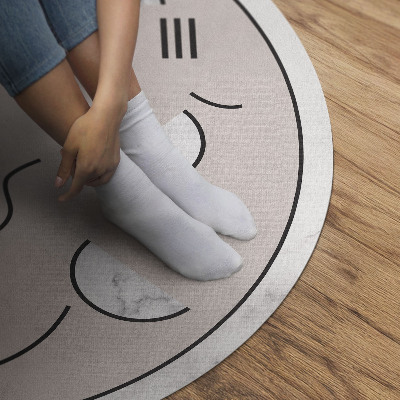 Tapis rond en vinyle Formes abstraites de style bohème