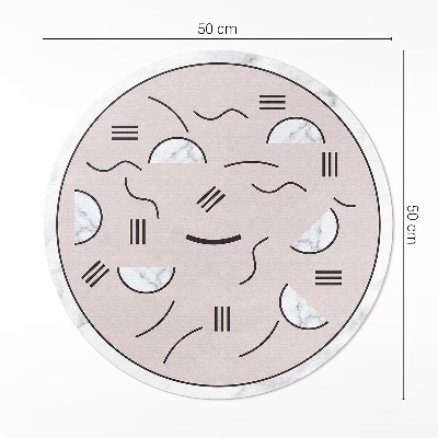 Tapis rond en vinyle Formes abstraites de style bohème