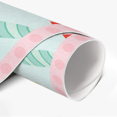 Tapis rond en vinyle Cornets de glace sucrés