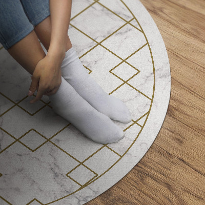 Tapis vinyle Losanges sur marbre clair