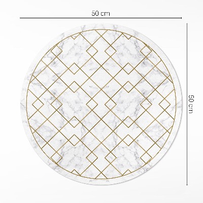 Tapis vinyle Losanges sur marbre clair