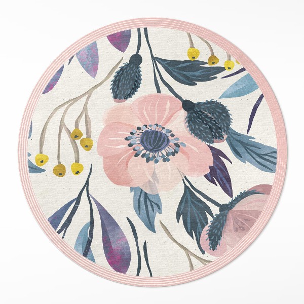 Tapis vinyle Fleurs peintes au pastel
