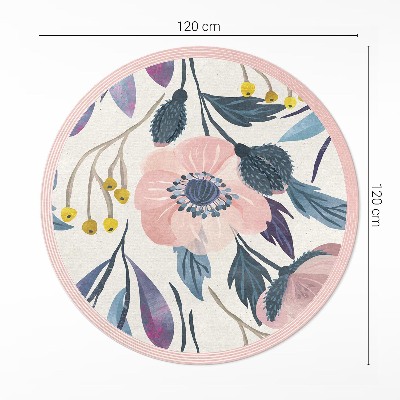 Tapis vinyle Fleurs peintes au pastel
