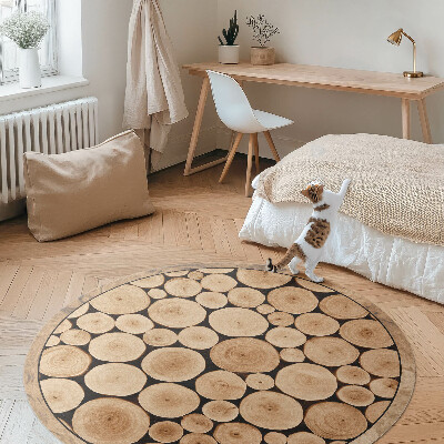 Tapis vinyle Troncs d'arbres piquets en bois