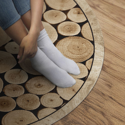 Tapis vinyle Troncs d'arbres piquets en bois