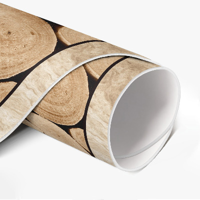 Tapis vinyle Troncs d'arbres piquets en bois