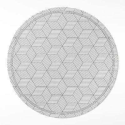 Tapis rond en vinyle Mosaïque géométrique de petite taille