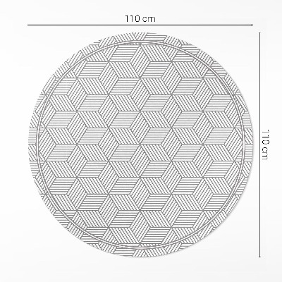 Tapis rond en vinyle Mosaïque géométrique de petite taille