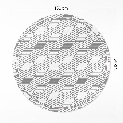 Tapis rond en vinyle Mosaïque géométrique de petite taille
