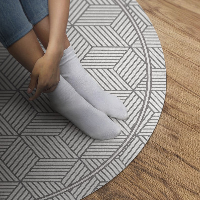 Tapis rond en vinyle Mosaïque géométrique de petite taille