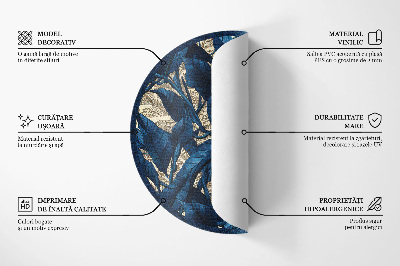 Tapis rond en vinyle Mosaïque géométrique de petite taille