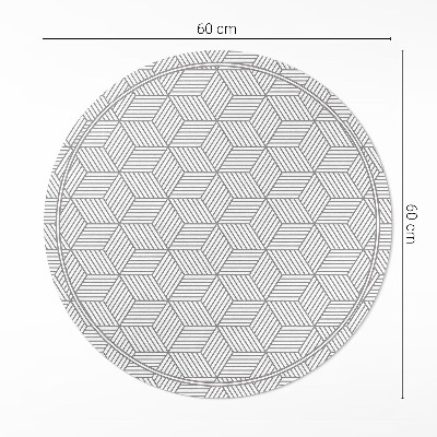 Tapis rond en vinyle Mosaïque géométrique de petite taille
