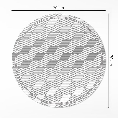 Tapis rond en vinyle Mosaïque géométrique de petite taille
