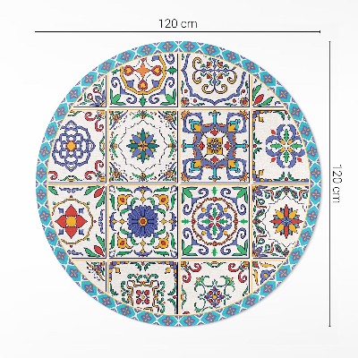 Tapis vinyle Carrelage de sol décoré