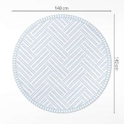 Tapis rond en vinyle Motif à chevrons moderne et tendance