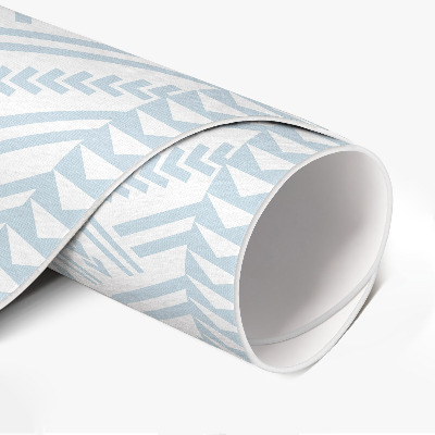 Tapis rond en vinyle Motif à chevrons moderne et tendance