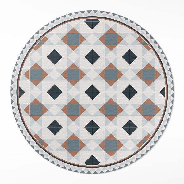 Tapis rond en vinyle Belles mosaïques géométriques