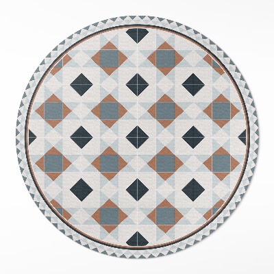 Tapis rond en vinyle Belles mosaïques géométriques