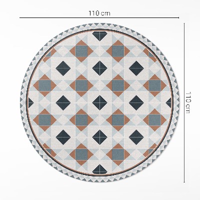 Tapis rond en vinyle Belles mosaïques géométriques
