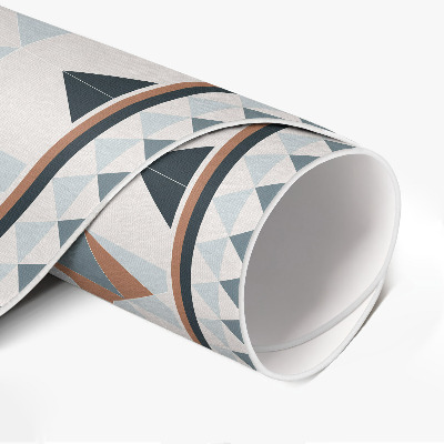 Tapis rond en vinyle Belles mosaïques géométriques