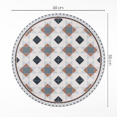 Tapis rond en vinyle Belles mosaïques géométriques