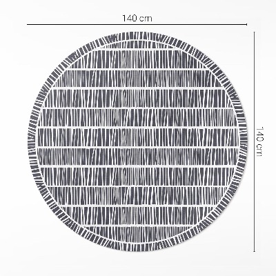 Tapis rond en vinyle Abstraction de lignes, motif, petites lignes