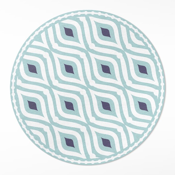 Tapis rond en vinyle Design élégant avec des vagues abstraites