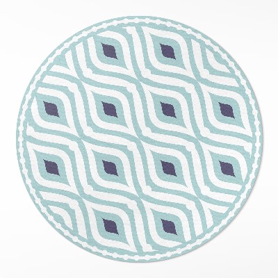 Tapis rond en vinyle Design élégant avec des vagues abstraites