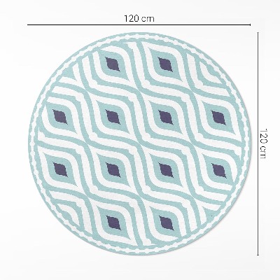 Tapis rond en vinyle Design élégant avec des vagues abstraites