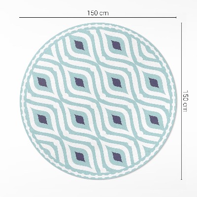 Tapis rond en vinyle Design élégant avec des vagues abstraites