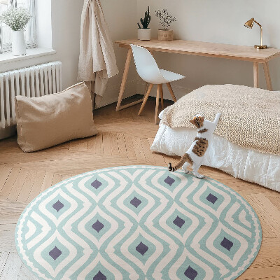 Tapis rond en vinyle Design élégant avec des vagues abstraites