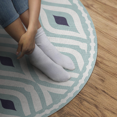 Tapis rond en vinyle Design élégant avec des vagues abstraites