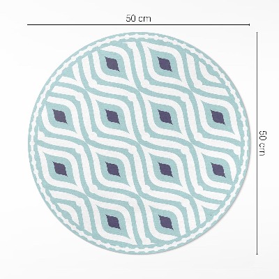 Tapis rond en vinyle Design élégant avec des vagues abstraites