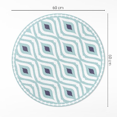 Tapis rond en vinyle Design élégant avec des vagues abstraites