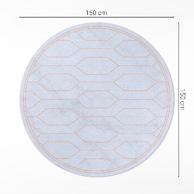 Tapis rond en vinyle Motif linéaire sur marbre