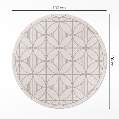 Tapis rond en vinyle Motif décoratif minimaliste élégant