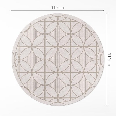 Tapis rond en vinyle Motif décoratif minimaliste élégant
