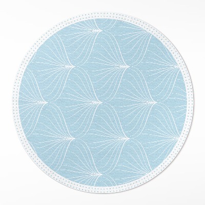 Tapis rond en vinyle Motif régulier délicat