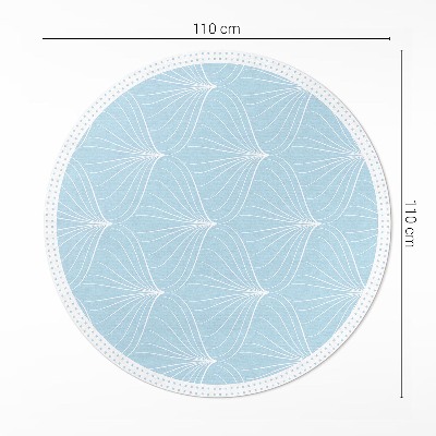 Tapis rond en vinyle Motif régulier délicat