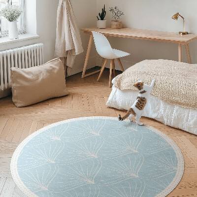 Tapis rond en vinyle Motif régulier délicat